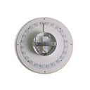 Circular wooden wall light "Lune" - 12W - Ø 20cm