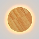 Circular wooden wall light "Lune" - 12W - Ø 20cm