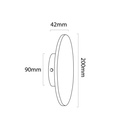 Circular wooden wall light "Lune" - 12W - Ø 20cm