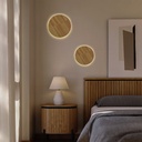 Circular wooden wall light "Lune" - 12W - Ø 20cm