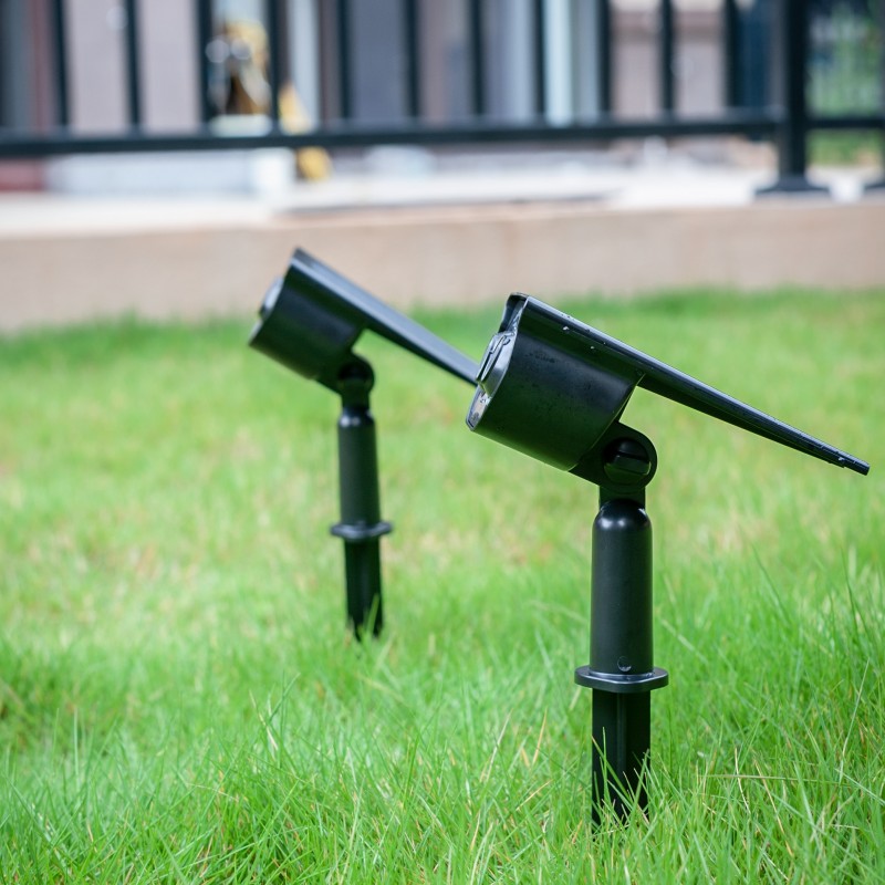 LED outdoor solar spotlight with spike - 1W (2x0,5W) - IP65