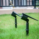 LED outdoor solar spotlight with spike - 1W (2x0,5W) - IP65