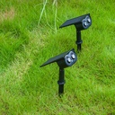 LED outdoor solar spotlight with spike - 1W (2x0,5W) - IP65