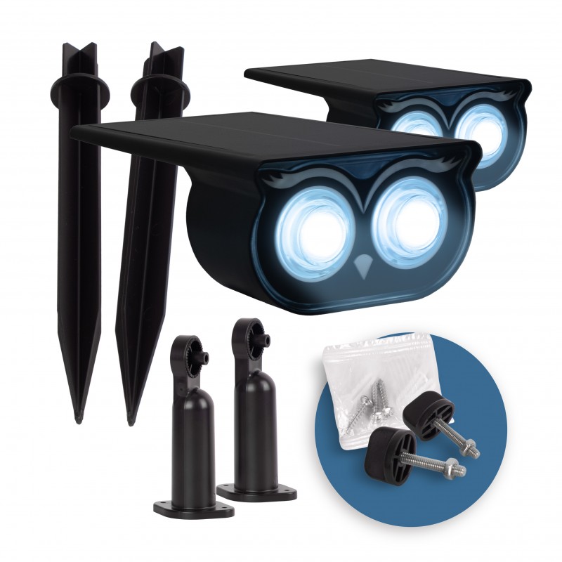 LED outdoor solar spotlight with spike - 1W (2x0,5W) - IP65