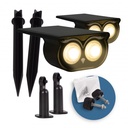 LED outdoor solar spotlight with spike - 1W (2x0,5W) - IP65