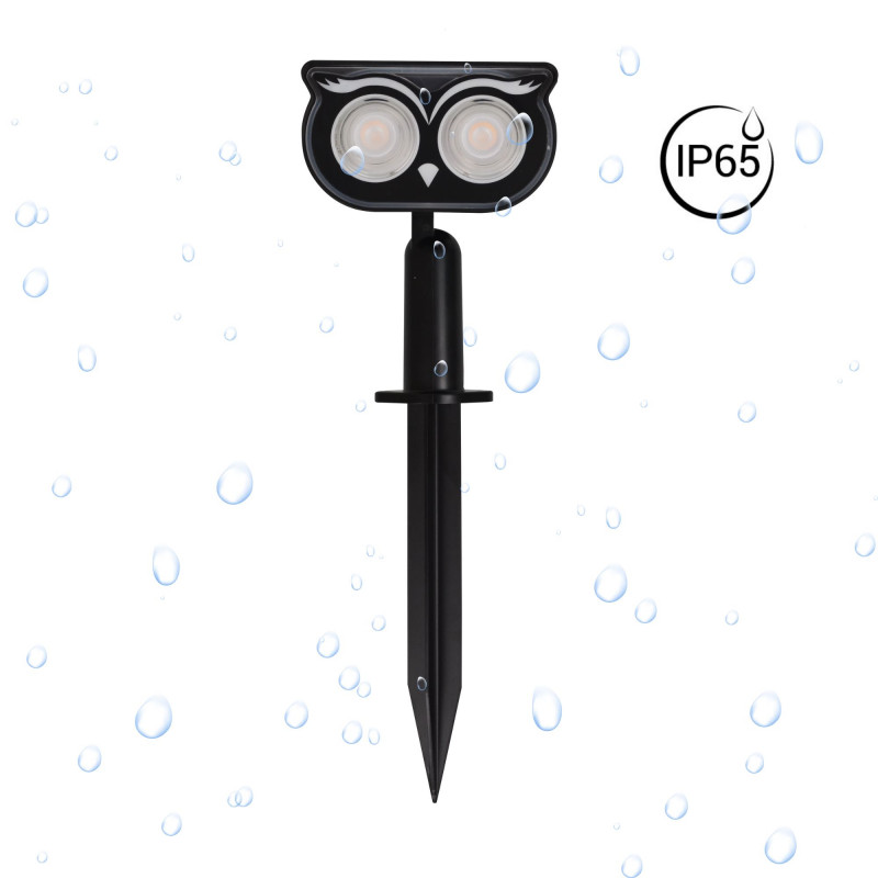 LED outdoor solar spotlight with spike - 1W (2x0,5W) - IP65