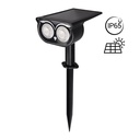 LED outdoor solar spotlight with spike - 1W (2x0,5W) - IP65