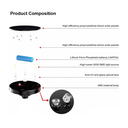 Pack x 2 - LED CCT outdoor solar spotlight with spike - 1W - IP65