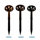 Pack x 2 - LED CCT outdoor solar spotlight with spike - 1W - IP65