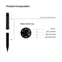 Pack x 2 - LED CCT outdoor solar spotlight with spike - 1W - IP65