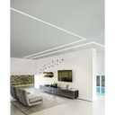 Aluminum profile for recessed LED strip 36x28mm (2metros)