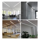 Aluminum profile for recessed LED strip 36x28mm (2metros)