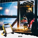 Portable LED work light 60W - IP65 - 6000K