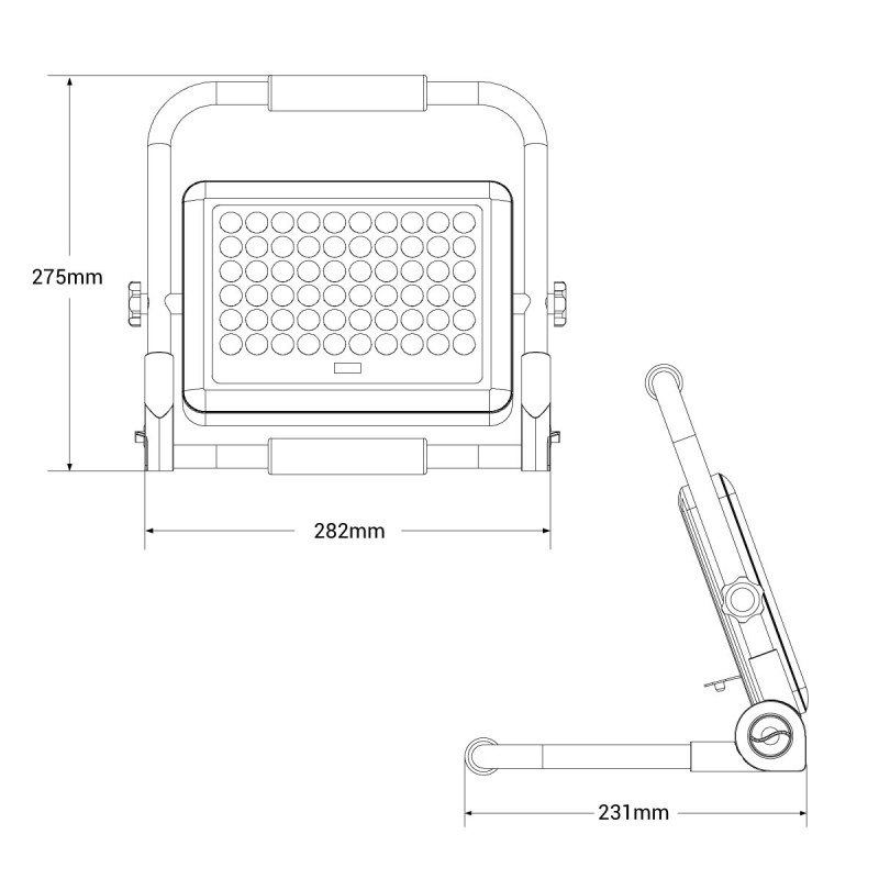Portable LED work light 100W - IP65 - 6000K