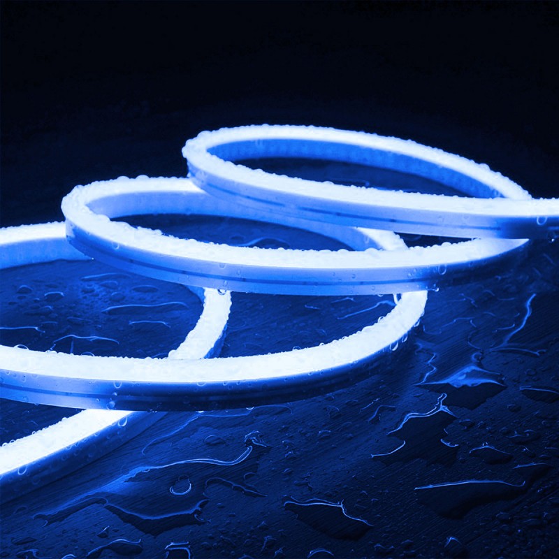 Flexible LED neon 24V DC - 4x10mm - 5 meters - Complete kit - IP67 - 11W/m - Lateral curvature
