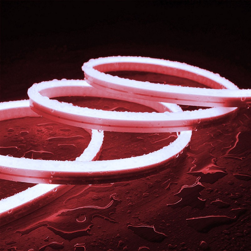 Flexible LED neon 24V DC - 4x10mm - 5 meters - Complete kit - IP67 - 11W/m - Lateral curvature