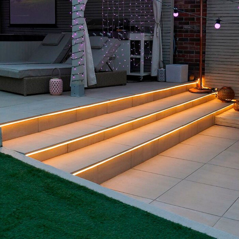 Flexible LED neon 24V DC - 4x10mm - 5 meters - Complete kit - IP67 - 11W/m - Lateral curvature