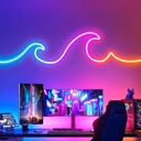 RGB Flexible LED Neon - 24V/DC 4x10mm - 5 meters - Complete Kit - IP67 - 20W/m - Side bend