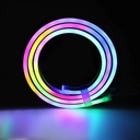 RGB Flexible LED Neon - 24V/DC 4x10mm - 5 meters - Complete Kit - IP67 - 20W/m - Side bend