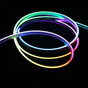 RGB Flexible LED Neon - 24V/DC 4x10mm - 5 meters - Complete Kit - IP67 - 20W/m - Side bend