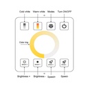 Dual white CCT controller for LED strips with RF touch panel - 5-24V/DC