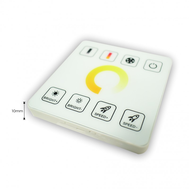 Dual white CCT controller for LED strips with RF touch panel - 5-24V/DC
