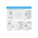 RGBW controller for LED strips with RF touch panel - 5-24V/DC