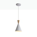 Nordic metal and wood pendant light "Exan"