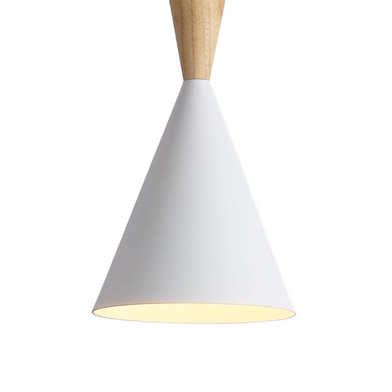 Nordic metal and wood pendant light "Exan"