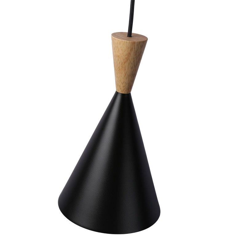 Nordic metal and wood pendant light "Exan"