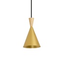Nordic metal and wood pendant light "Exan"
