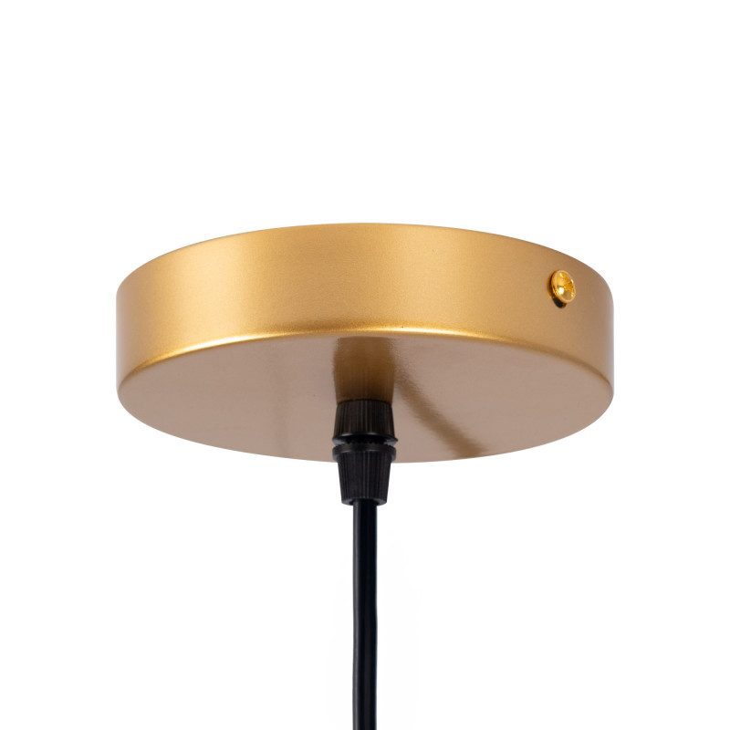 Nordic metal and wood pendant light "Exan"