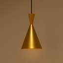 Nordic metal and wood pendant light "Exan"