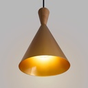 Nordic metal and wood pendant light "Exan"
