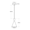 Nordic metal and wood pendant light "Exan"