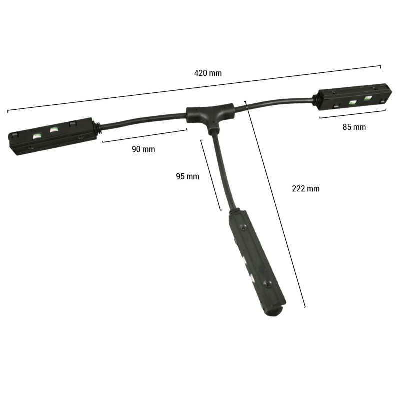 T-connector for magnetic rail 20mm