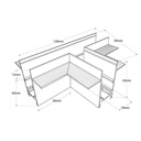 T connector for 20mm recessed magnetic tracks