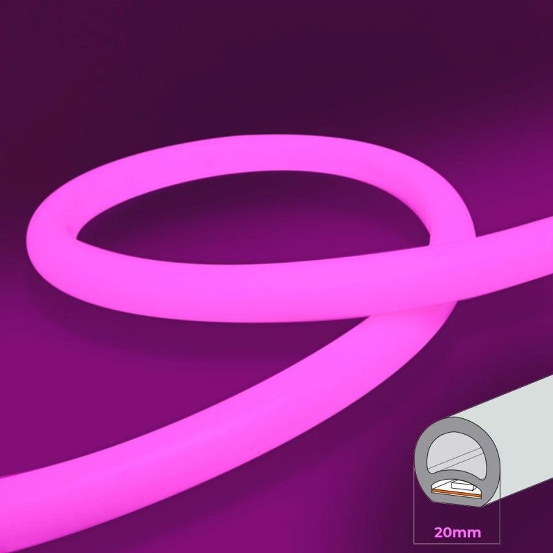 Flexible LED neon 360º circular RGB - 24 V - Ø20mm - 5 meters - 22W/m - Complete Kit - IP67