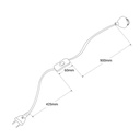Table Lamp Cable - E27 Socket, switch, and plug - 1.3 m