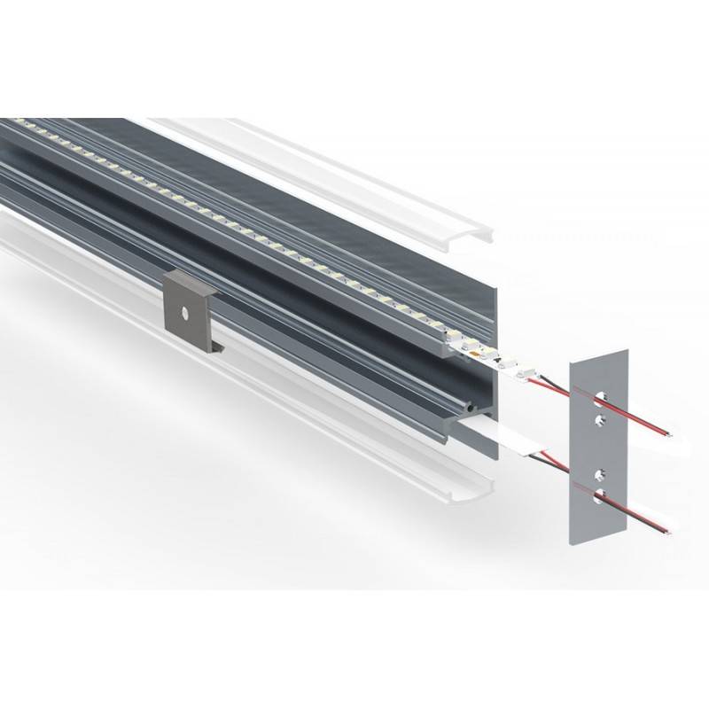 Aluminum profile on bathing surface top/bottom 18x49mm (2mt)