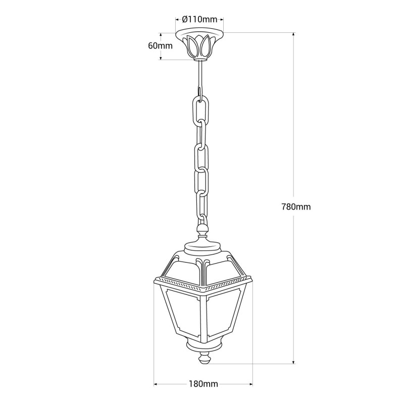 FUMAGALLI "Sichem/Mary" hanging lantern - E27
