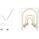 Aluminum profile for flexible moldable LED strip 18x6 surface (2meters)