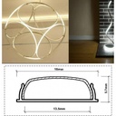 Aluminum profile for flexible moldable LED strip 18x6 surface (2meters)