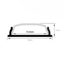 Diffuser opal 18mm for flexible moldable profile 18x6mm (2m)