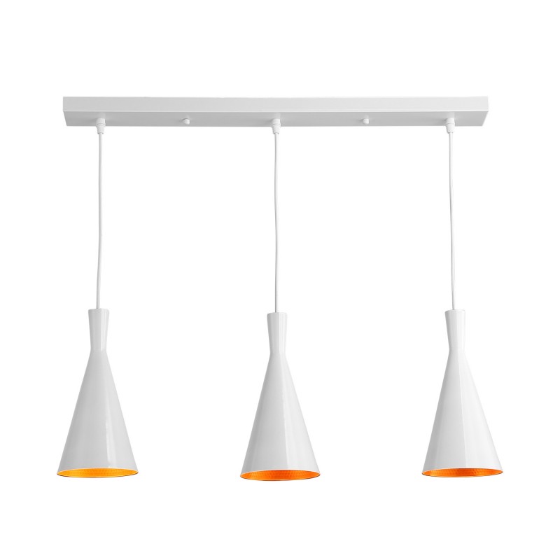 Metal pendant lamp "Solvang Triple".