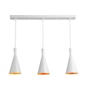 Metal pendant lamp "Solvang Triple".