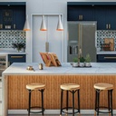 Metal pendant lamp "Solvang Triple".