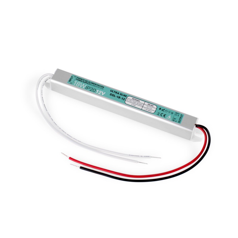 Ultra slim power supply 12V - 18W - IP20