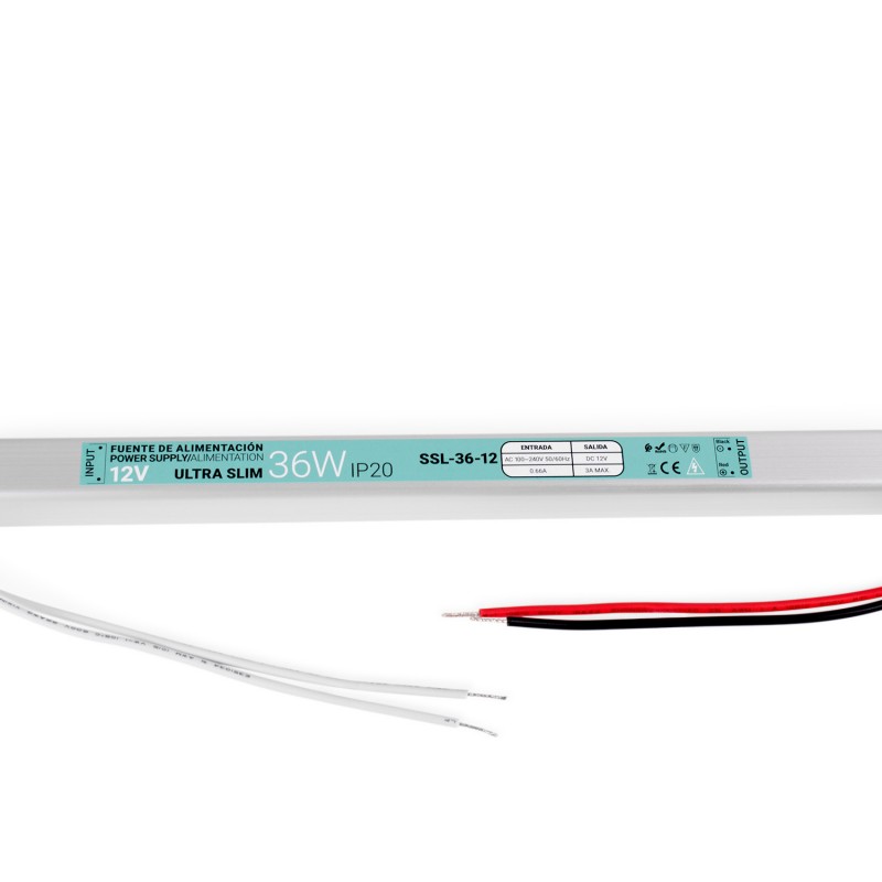 Ultra slim power supply 12V - 36W - IP20