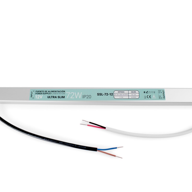 Ultra slim power supply 12V - 72W - IP20